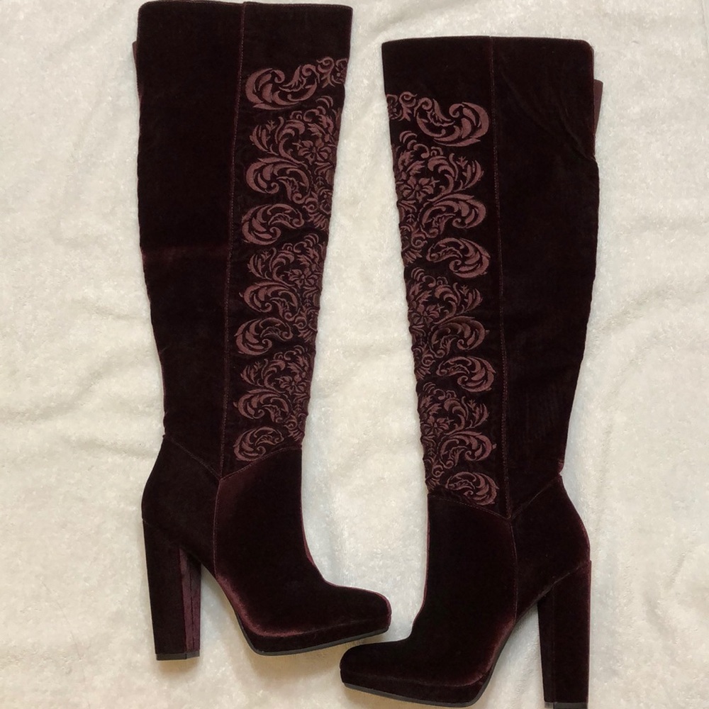 Jessica simpson grizella velvet over the knee boot